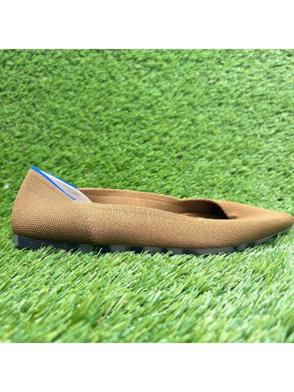 Rothy's The Point Womens Size 7 Brown Blue Casual Classic Slip On Ballet Flats